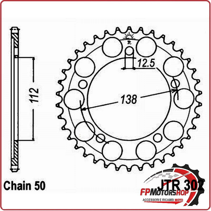 CORONA JT 302 Z44 ZBK JTR302.44ZBK ZINCATA NERA NERO HONDA CBR 1100