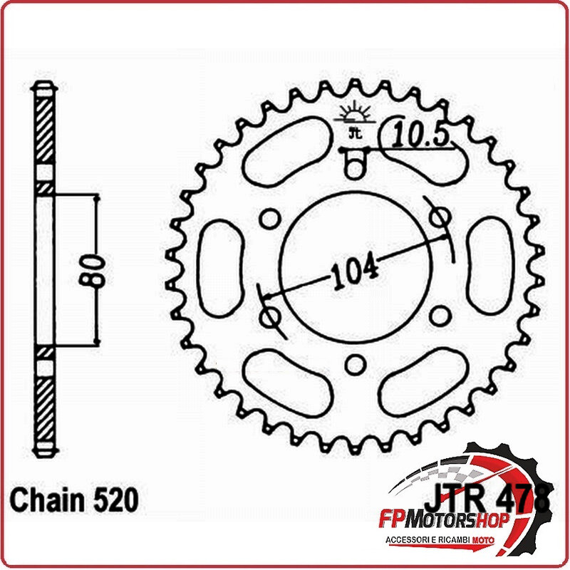 CORONA JT 478 Z45 ZBK JTR478.45ZBK ZINCATA NERA KAWASAKI