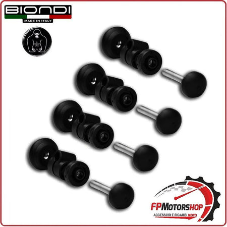 [BIRG00003] KIT FISSAGGIO ATTACCHI PARABREZZA PER MOTO SCOOTER BIONDI 8X60 11mm RG00003