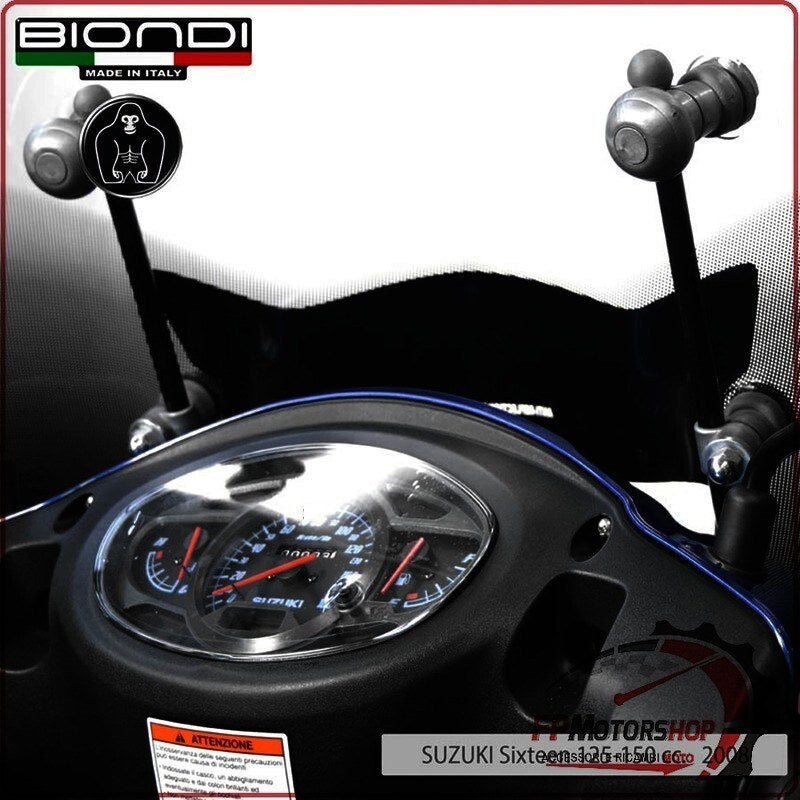 [BI8500628] KIT ATTACCHI PARABREZZA SCOOTER PER SUZUKI SIXTEEN 125/150 BIONDI 8500628 08>