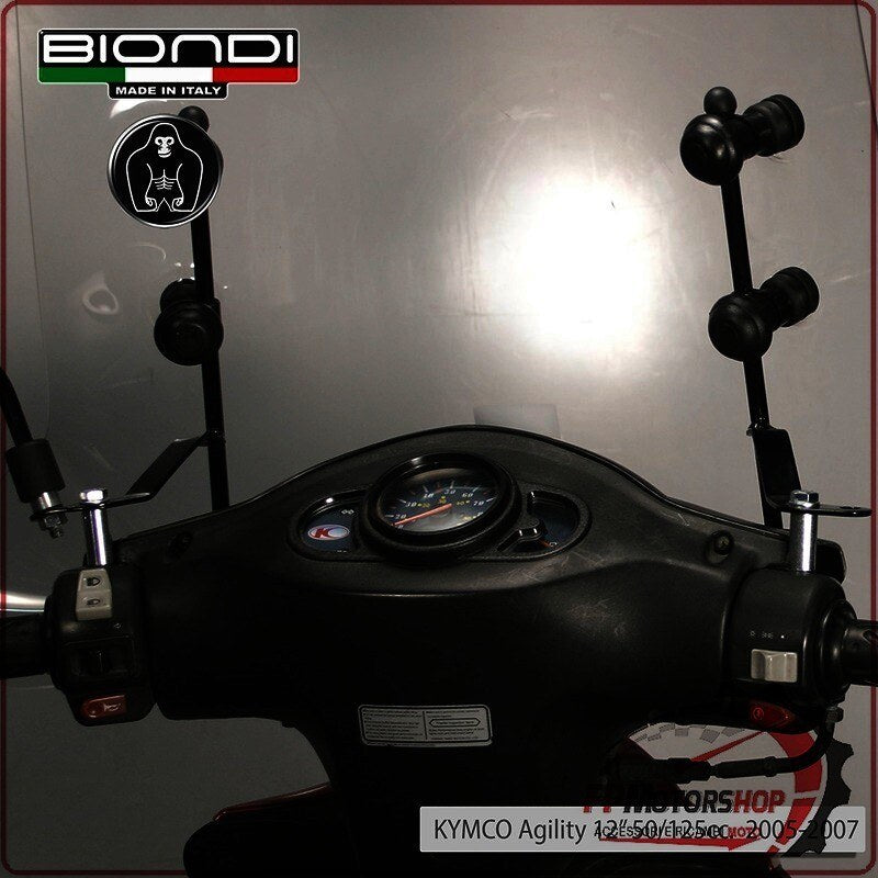 [BI8500693] KIT ATTACCHI PARABREZZA SCOOTER PER KYMCO AGILITY 50 125 BIONDI 8500693 R12