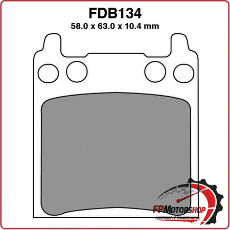 PASTIGLIE FRENO MOTO FERODO FDB134P HONDA GL KZ GOLDWING 1000
