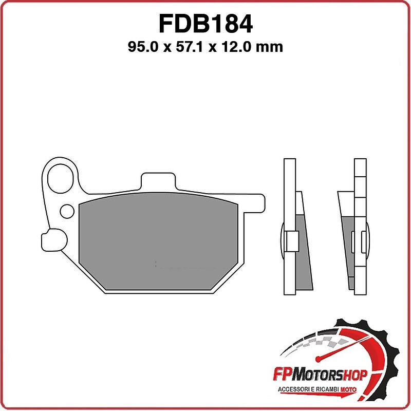 PASTIGLIE FRENO MOTO FERODO FDB184P YAMAHA RD E F 250 400 XS 850