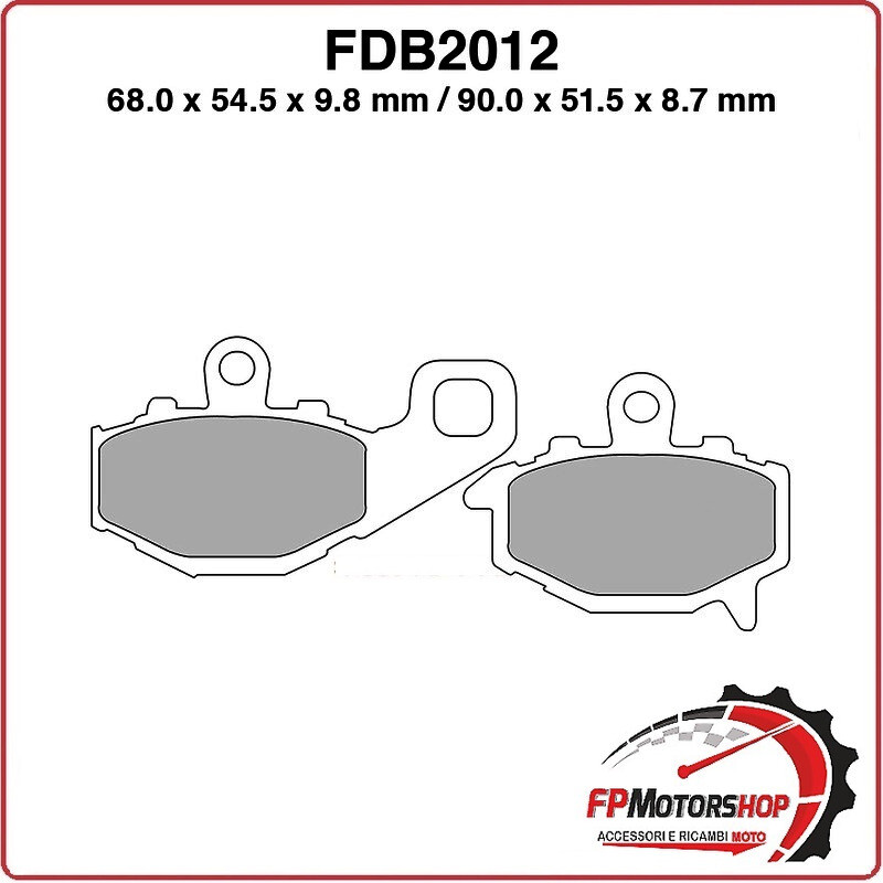PASTIGLIE FRENO MOTO FERODO FDB2012EF 2003-2007 KAWASAKI