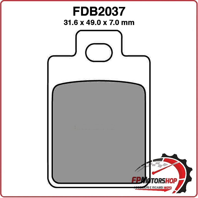 PASTIGLIE FRENO MOTO FERODO FDB2037AG PIAGGIO SFERA 50 125