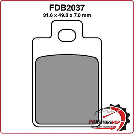 PASTIGLIE FRENO MOTO FERODO FDB2037AG PIAGGIO SFERA 50 125