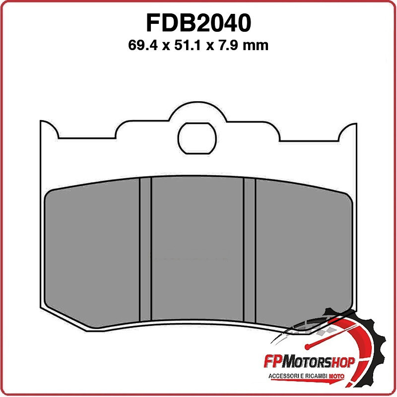 PASTIGLIE FRENO MOTO FERODO FDB2040P INDIAN ROAD MASTER 0 02 08 2002-2008