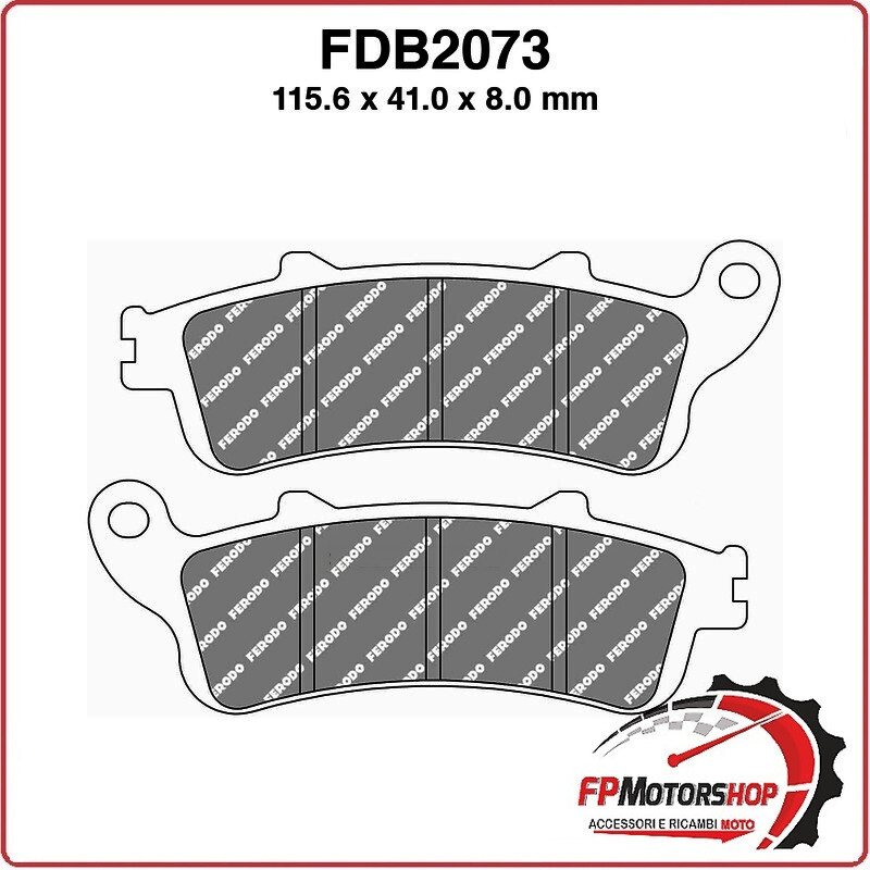 PASTIGLIE FRENO MOTO FERODO FDB2073P 1998-1999 HONDA