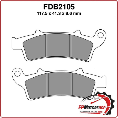 PASTIGLIE FRENO MOTO FERODO FDB2105AG APRILIA PIAGGIO BETA KYMCO