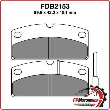 PASTIGLIE FRENO MOTO FERODO FDB2153P 4PZ X CONF. MINICAR LIGIER NOVA 500 PIAGGIO