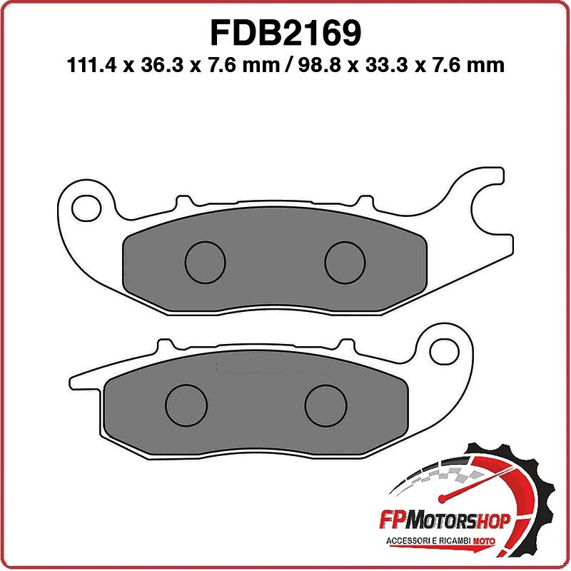 PASTIGLIE FRENO MOTO FERODO FDB2169P 2000-2003 HONDA RIEJU