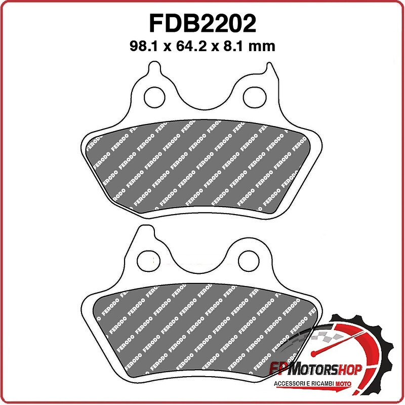 PASTIGLIE FRENO MOTO FERODO FDB2202P HARLEY DAVIDSON