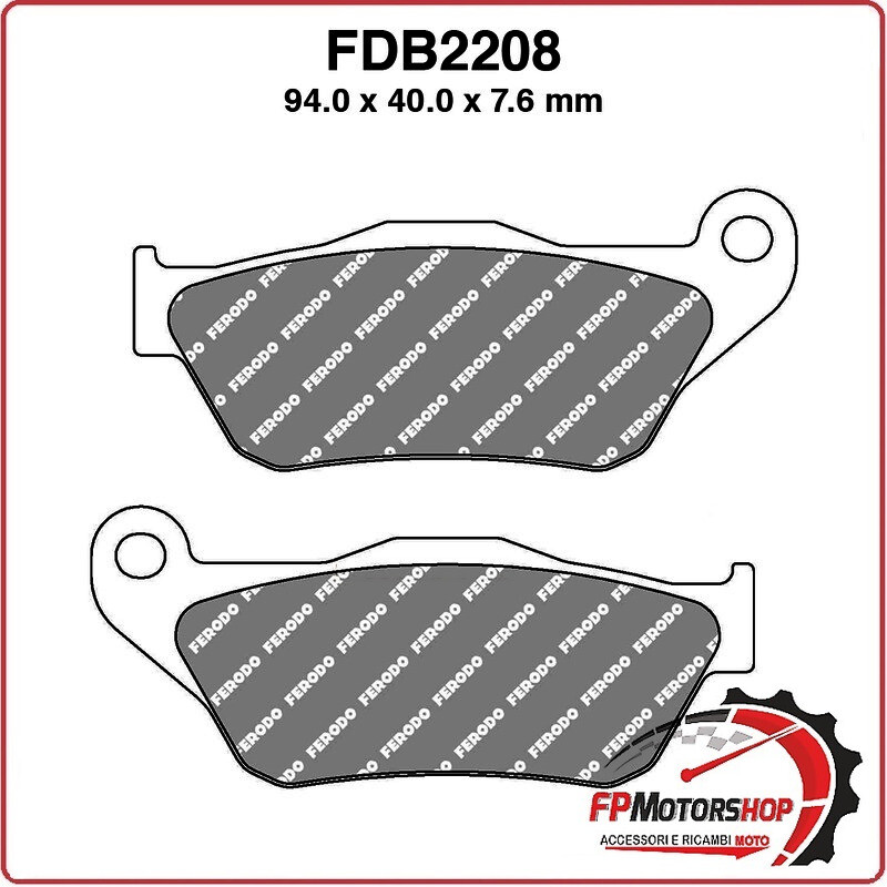 PASTIGLIE FRENO MOTO FERODO FDB2208EF 2007-2009 YAMAHA