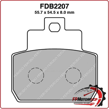 PASTIGLIE FRENO MOTO FERODO FDB2207EF 2009-2011 PIAGGIO