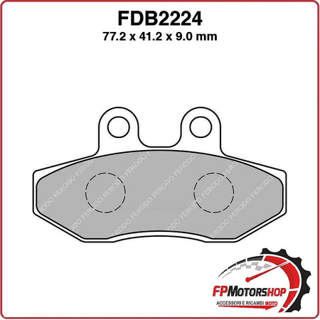 PASTIGLIE FRENO MOTO FERODO FDB2224EF 2006-2013 YAMAHA