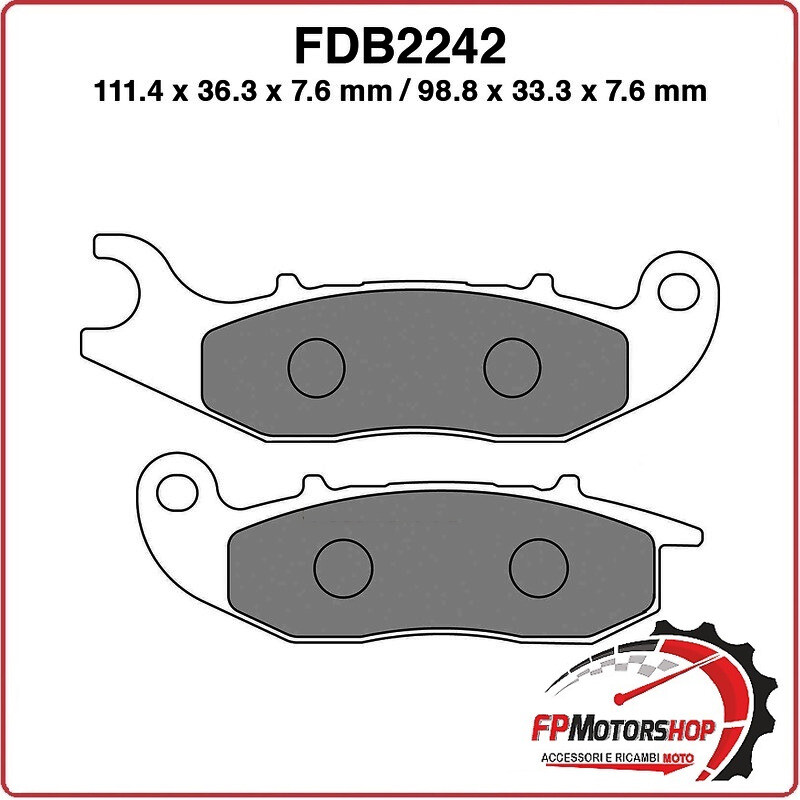 PASTIGLIE FRENO MOTO FERODO FDB2242EF 2007-2009 APRILIA HONDA PIAGGIO ASKOLL