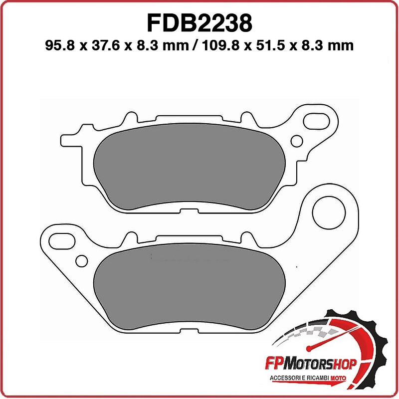 PASTIGLIE FRENO MOTO FERODO FDB2238EF 2018-2020 YAMAHA VOGE