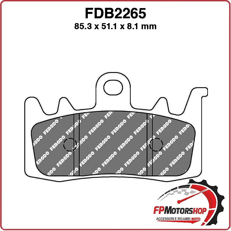PASTIGLIE FRENO MOTO FERODO FDB2265EF BMW DUCATI KYMCO BENELLI