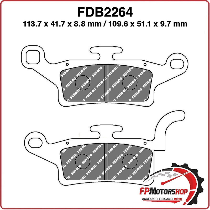 PASTIGLIE FRENO MOTO FERODO FDB2264EF 2010 YAMAHA