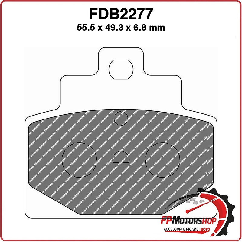 PASTIGLIE FRENO MOTO FERODO FDB2277AG 2014 PIAGGIO