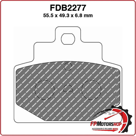 PASTIGLIE FRENO MOTO FERODO FDB2277AG 2014 PIAGGIO