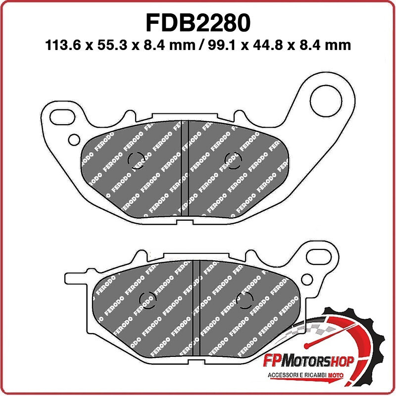 PASTIGLIE FRENO MOTO FERODO FDB2280EF YAMAHA