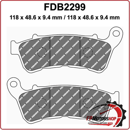 PASTIGLIE FRENO MOTO FERODO FDB2299P 2014-2017 HARLEY DAVIDSON