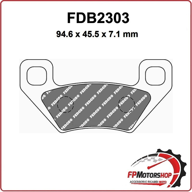 PASTIGLIE FRENO MOTO FERODO FDB2303SG PIAGGIO TRACKMASTER 400 QUAD 06 ANTERIORE