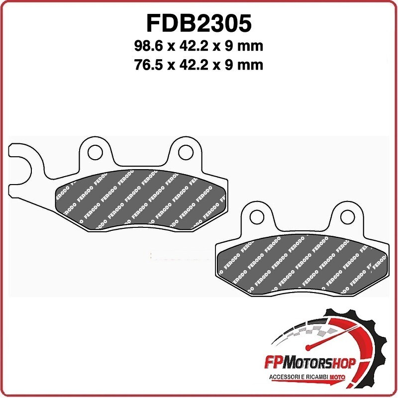 PASTIGLIE FRENO MOTO FERODO FDB2305EF SUZUKI KYMCO BENELLI KEEWAY