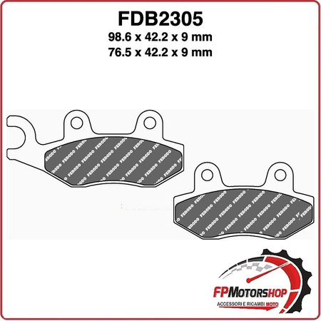 PASTIGLIE FRENO MOTO FERODO FDB2305EF SUZUKI KYMCO BENELLI KEEWAY