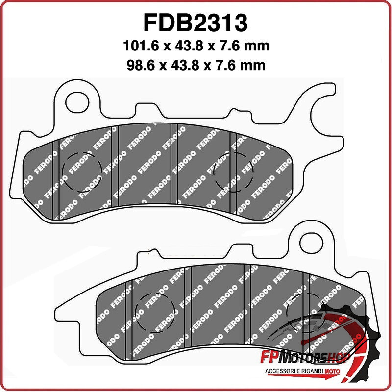 PASTIGLIE FRENO MOTO FERODO FDB2313EF HONDA