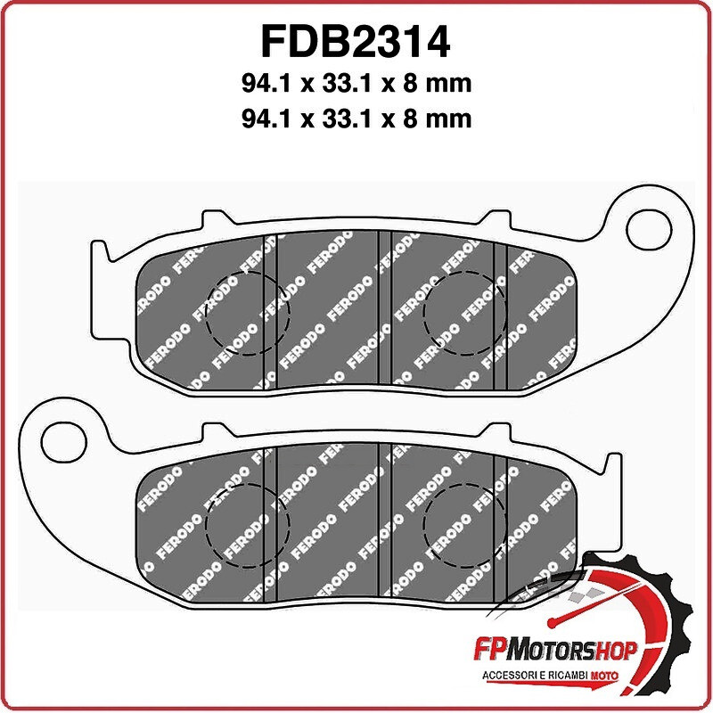PASTIGLIE FRENO MOTO FERODO FDB2314EF 2010 FANTIC MOTOR