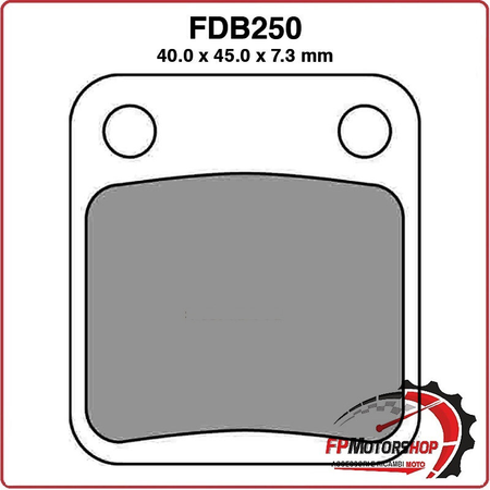 PASTIGLIE FRENO MOTO FERODO FDB250P 2050-1980 KAWASAKI SUZUKI