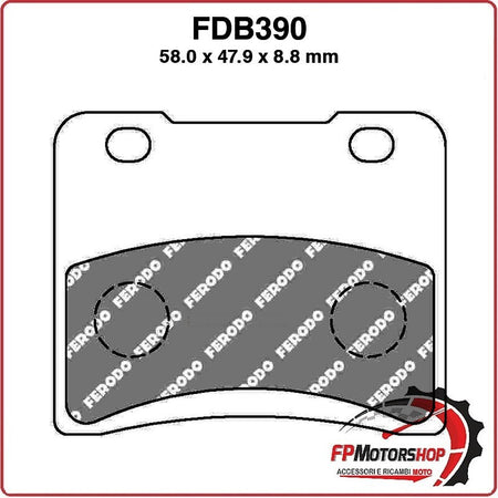 [FDB390P] PASTIGLIE PASTICCHE FRENO FERODO MOTO FDB390P PER SUZUKI GSX-R400 RGW GAMMA 250