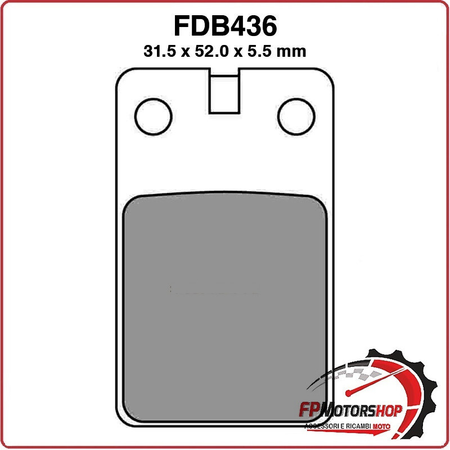 PASTIGLIE FRENO MOTO FERODO FDB436P 1986-1987 MALAGUTI