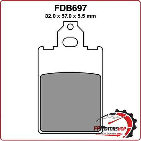 PASTIGLIE FRENO MOTO FERODO FDB697EF 1988-1992 APRILIA PIAGGIO GILERA MALAGUTI