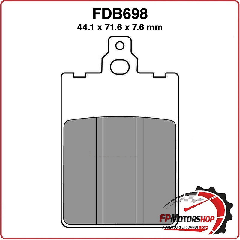 PASTIGLIE FRENO MOTO FERODO FDB698P PINZA GRIMECA 2 PISTONCINI 1025-1