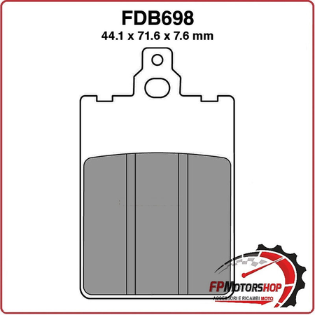 PASTIGLIE FRENO MOTO FERODO FDB698P PINZA GRIMECA 2 PISTONCINI 1025-1