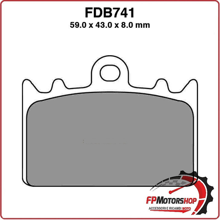 PASTIGLIE FRENO MOTO FERODO FDB741P KAWASAKI ZXR 400 RR 92 02 1992-2002
