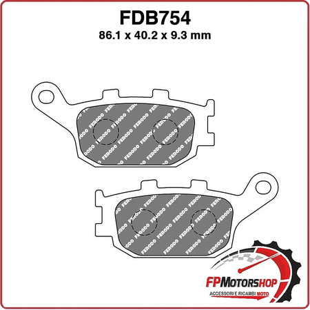 PASTIGLIE FRENO MOTO FERODO FDB754P 2000-2004 HONDA KAWASAKI SUZUKI YAMAHA