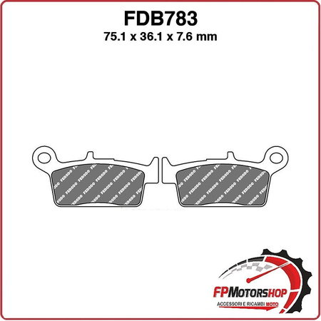 PASTIGLIE FRENO MOTO FERODO FDB783AG HONDA NSR 75 92 00 PEUGEOT SV GEO 125 91
