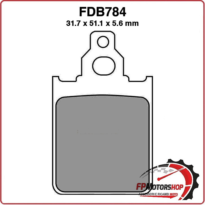 PASTIGLIE FRENO MOTO FERODO FDB784EF 2050-1980 PIAGGIO LML