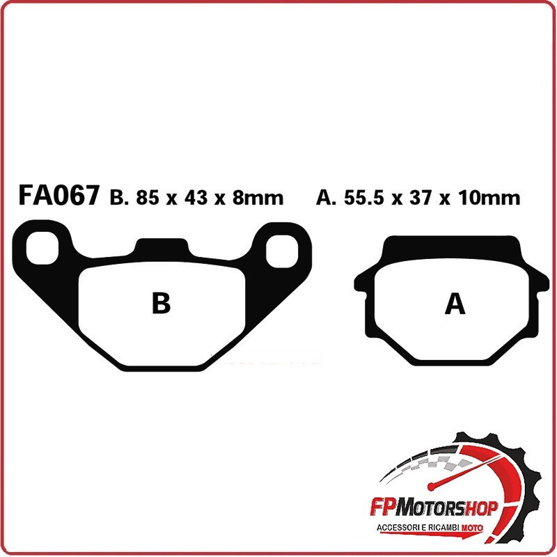PASTIGLIE FRENO MOTO EBC FA067TT TT KAWASAKI KLE 250/ 500 SUZUKI