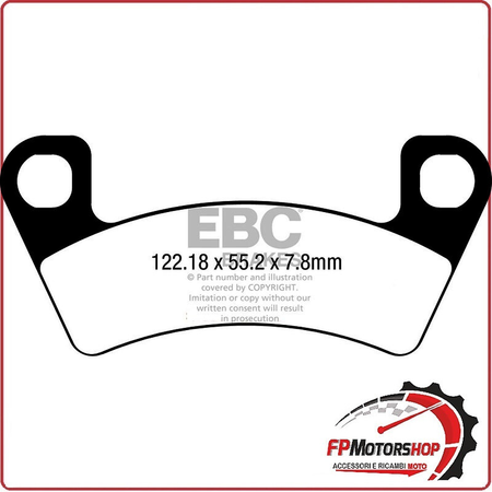 PASTIGLIE FRENO MOTO EBC FA740TT TT ANT. ANTERIORE ARCTIC CAT CUSHMAN HAULER 4X4