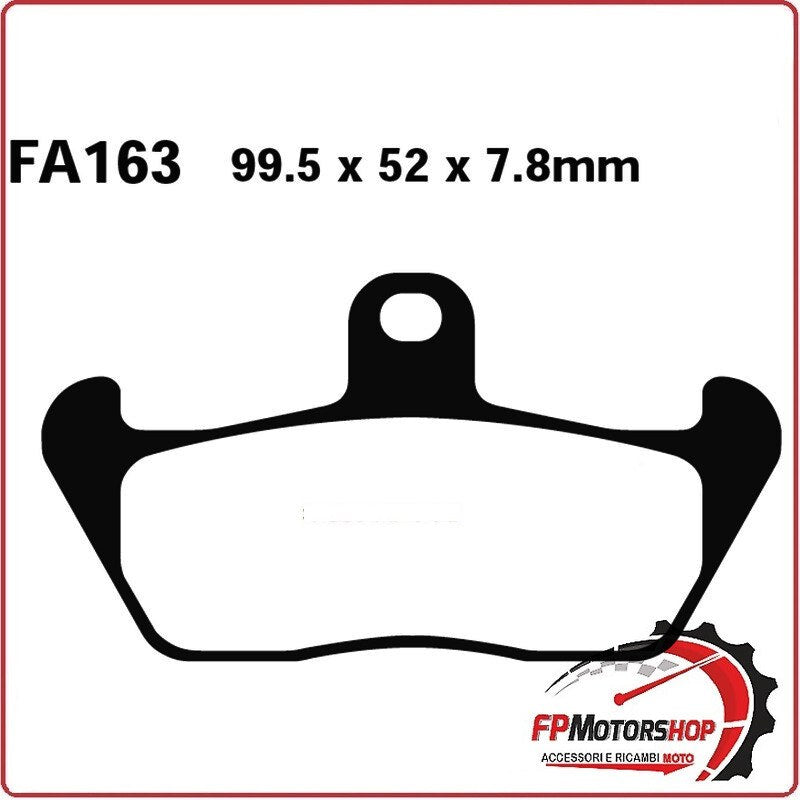 [R1216300] PASTIGLIE FRENI PER MOTO APRILIA CAGIVA GILERA YAMAHA EBC FA163 ORGANICA