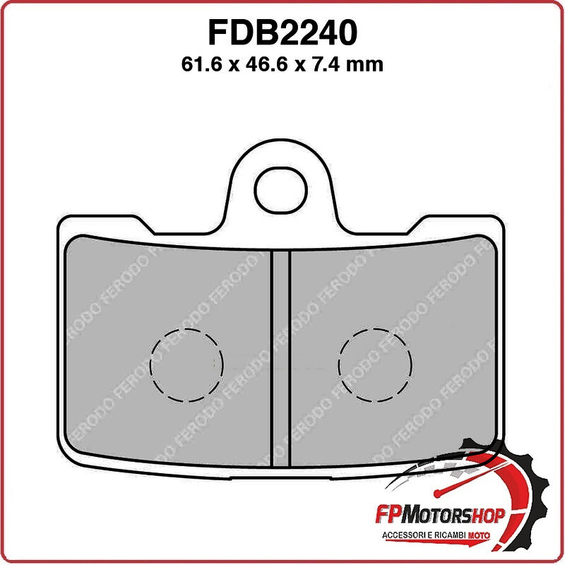 PASTIGLIE FRENO MOTO FERODO FDB2240ST 4PZ X CONF. BUELL FIREBOLT LIGHTNING XB12