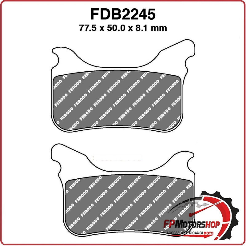 PASTIGLIE FRENO MOTO FERODO FDB2245ST 2005-2007 APRILIA