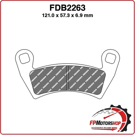 PASTIGLIE FRENO MOTO FERODO FDB2263SG QUAD MESCOLA SINTERIZZATA POLARIS RANGER