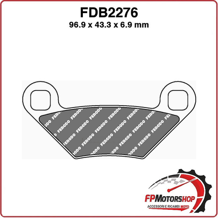 PASTIGLIE FRENO MOTO FERODO FDB2276SG QUAD POLARIS SPORTSMAN TOURING