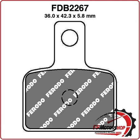 PASTIGLIE FRENO MOTO FERODO FDB2267SG 2009-2012 BETA